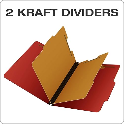 Miniatura 10 de Pendaflex Pendaflex Pressguard fólders de clasificación tamaño carta 6 secciones 10 por caja Rojo