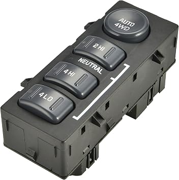 4WD Switch 4 Wheel Drive Selector 4x4 Transfer Case Switch Compatible with 1999-2002 Chevy Avalanche Silverado Suburban Tahoe GMC Sierra Yukon Replacement for 19168767 15709327 901-062