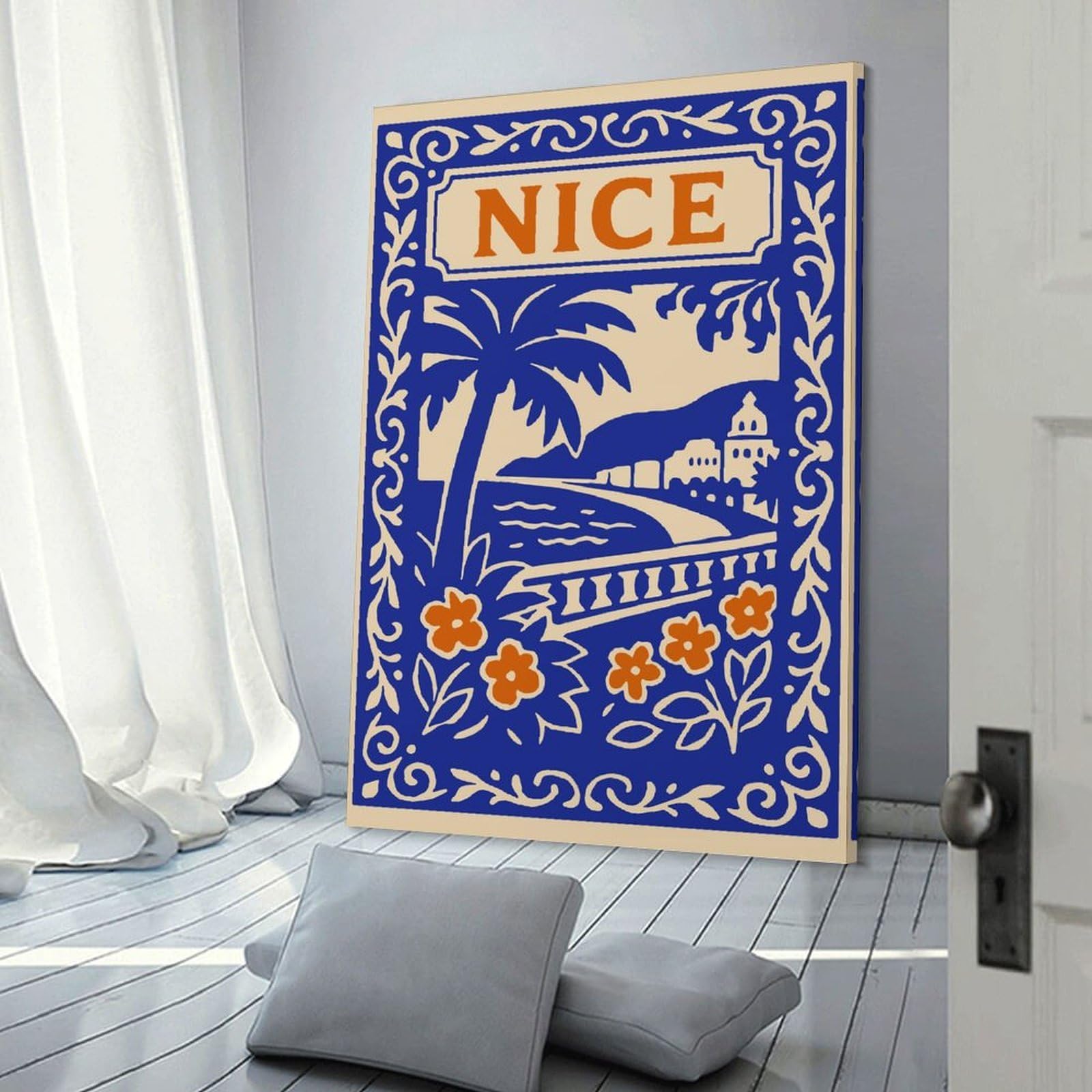 Junmoney Frame-Style-5 Vintage Nice Travel Canvas Art Print, 24X36inch(60X90cm), For Office Decor, Home Working Or Creative Rooms, Wall Art That Adds Style To Work Areas