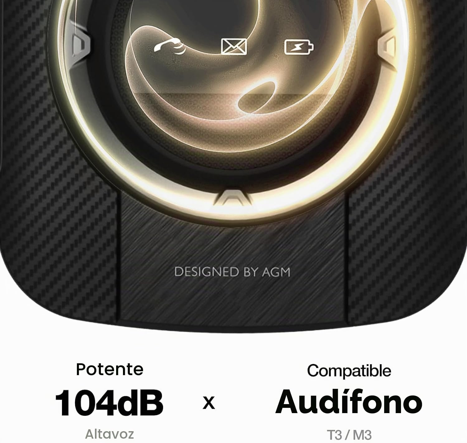 AGM M8 Flip Flip Phone sin Contrato, teléfono móvil 4G Senior con Botones Grandes, Resistente al Agua y a Las caídas, SOS, Compatible con audífonos, marcación rápida/1500 mAh/104 dB Altavoz