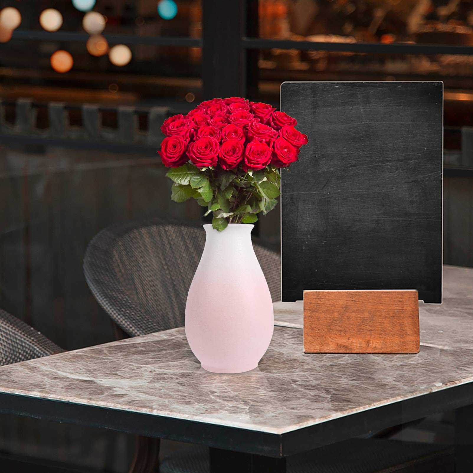 Vaso da Arredamento in Ceramica Opaca Sfumata Rosa
