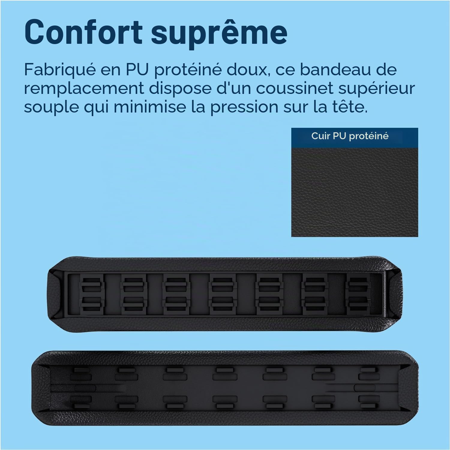 Bandeau de Remplacement pour Bose QuietComfort 35, 35 II(QC35, QC35 II)/Bose QuietComfort 45(QC45) Over-Ear Casque [Upgraded] par MMOBIEL - Bandeau en PU Protéiné, de Rechange pour Casque – Noir