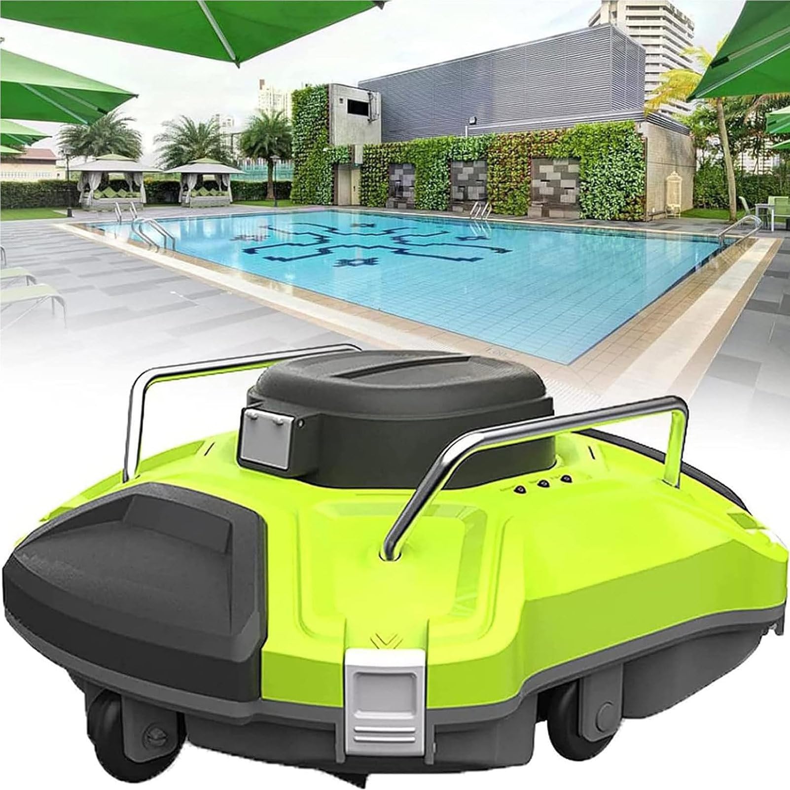 Aspirapolvere robotizzato per Piscine, aspirapolvere Automatico per Piscine, pulisce efficacemente Il Fondo e Le pareti della Piscina, Adatto a Tutte Le Piscine.
