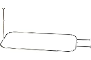 Zenna Hoop Shower Curtain Rod for Clawfoot and Freestanding Tubs