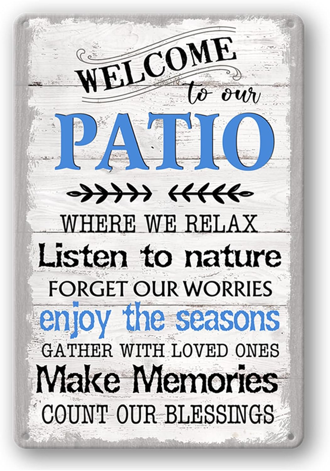 Funny Patio Metal Tin Sign Patio Wall Decor Welcome To Our Patio Signs Outdoor Welcome To Our Porch Backyard Sign Outdoor Decorations Funny Home Patio Gifts Personalized Farmhouse Patio Decor 8x12 In