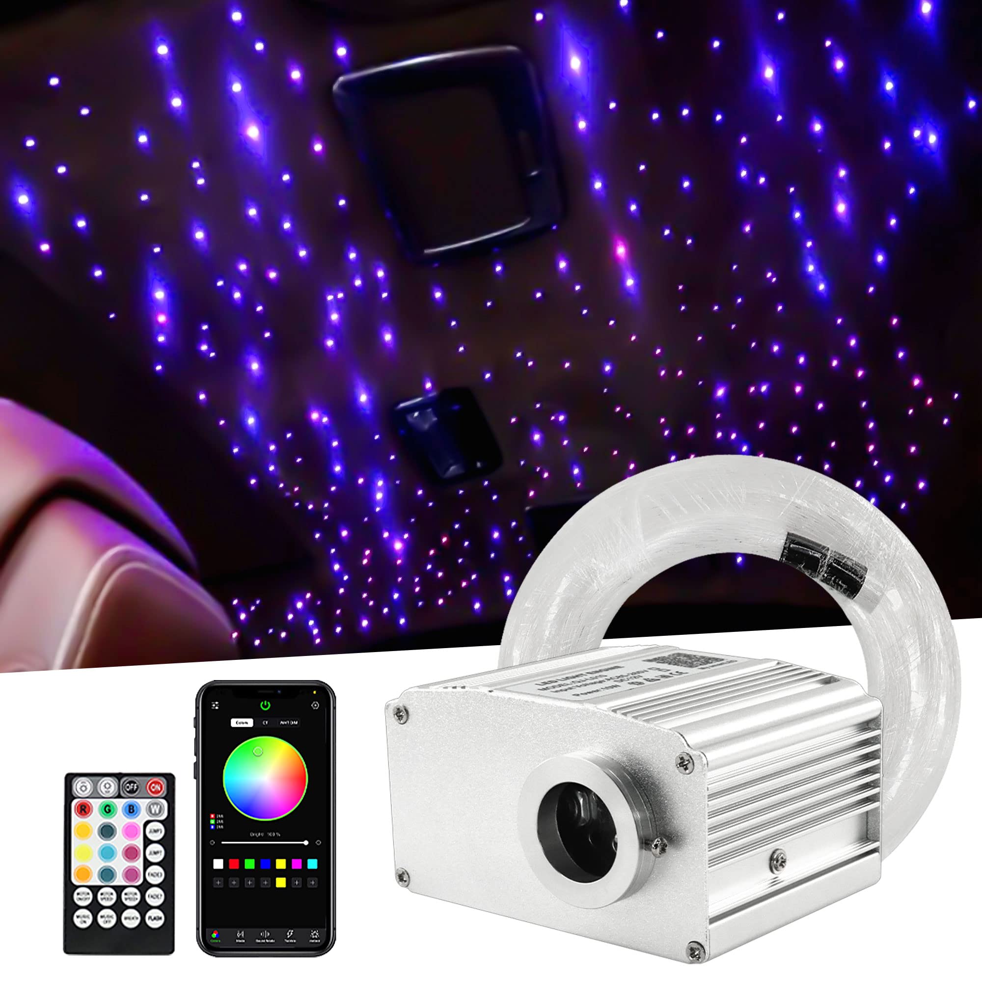 ATOKEE 10W Twinkle Starlight Headliner Kit Mixed 375pcs 9.8ft