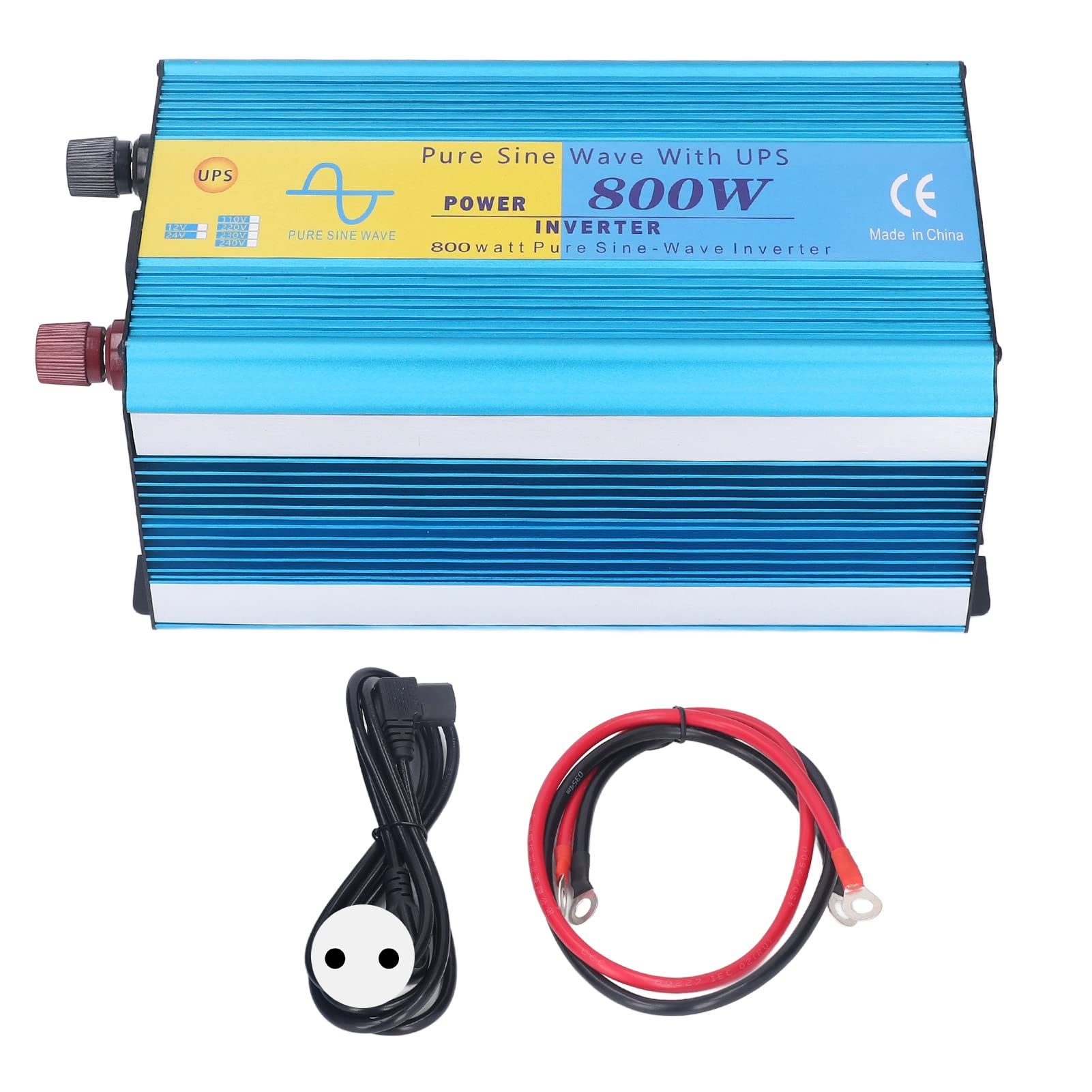 Fafeicy Przetwornica DC12V na AC 5V 2.1A Port USB 800W 1600W Przetwornica Sinusoidalna Zasilacz do Samochodu Domowego RV Ciężarówka łódź (wtyczka Amerykańska (Wtyczka UE AC230V)