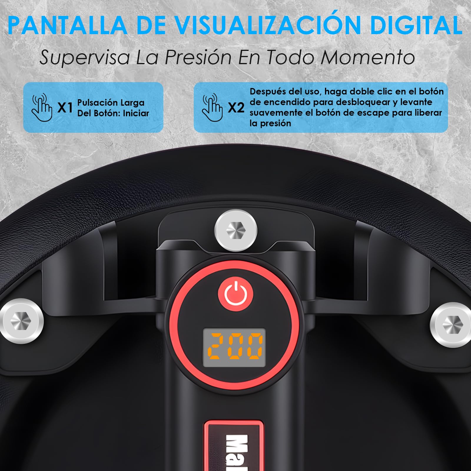 Ventosas para Cristal con 3000mAh Batería, 8" Ventosa Capacidad de Carga Máxima 200 kg, Recargable, Ventosa Cristal Eléctrico con Caja de Transporte para Vidrio, Azulejos, Mármol