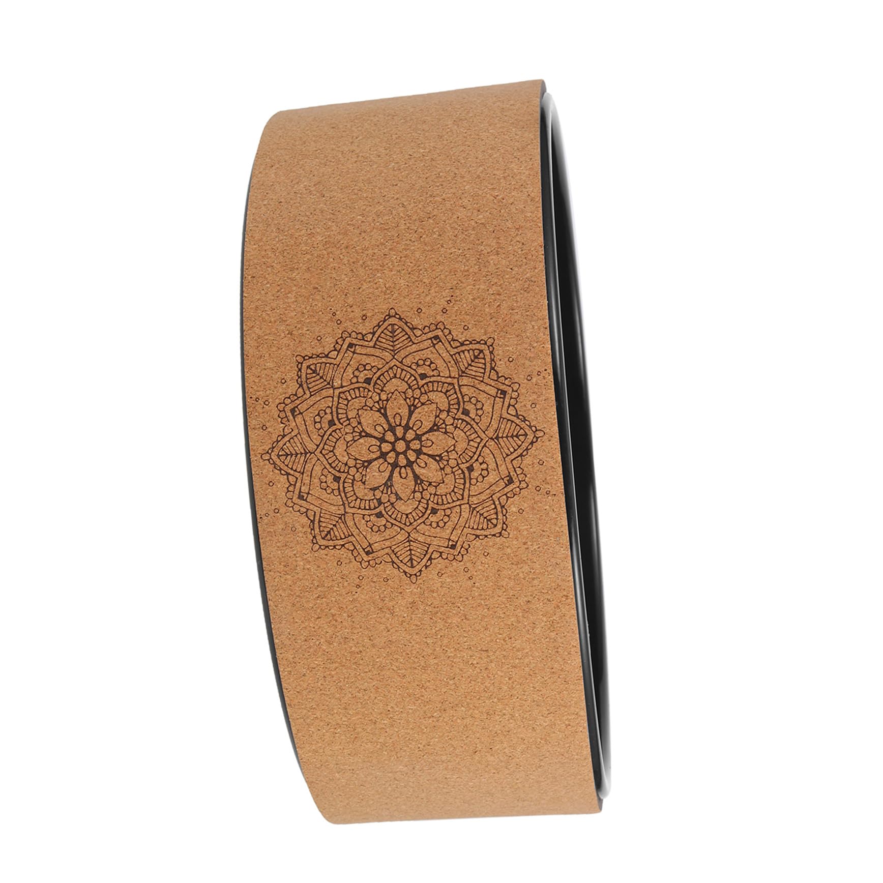 Healeved Rueda de Yoga de Corcho Natural Portátil Antideslizante 1 Pieza Herramienta Funcional para Entrenamiento de Espalda Mejora Flexibilidad y Corrección Postural