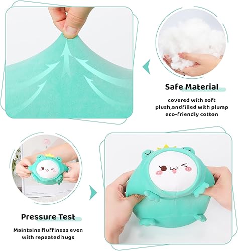 Miniatura 14 de AIXINI Bonita almohada de felpa de ajolote rosa de 8 pulgadas, animal de peluche luminoso de salamandra ajolotl, suave peluche Kawaii para abrazar