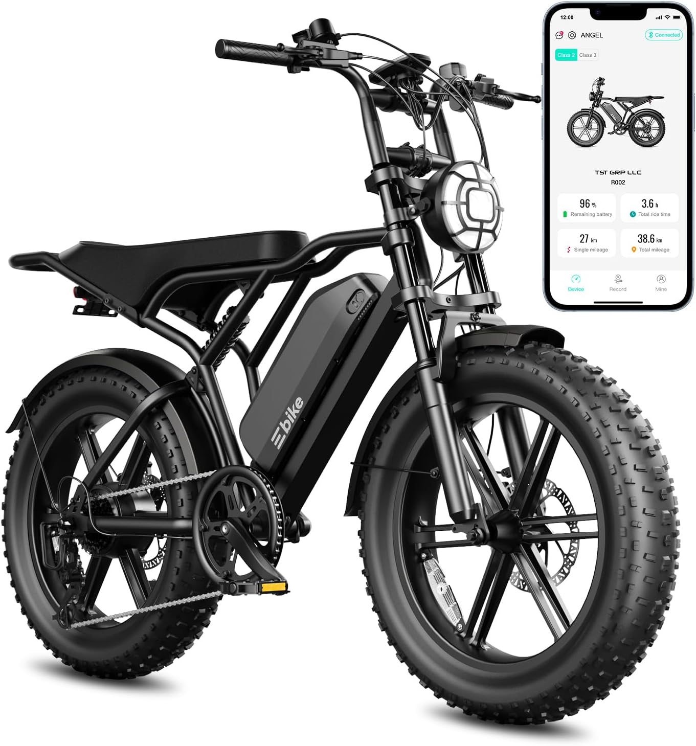 TST 1500W Fat-Tire Electric Bike — 48V 15Ah Battery, 60‑Mile Range