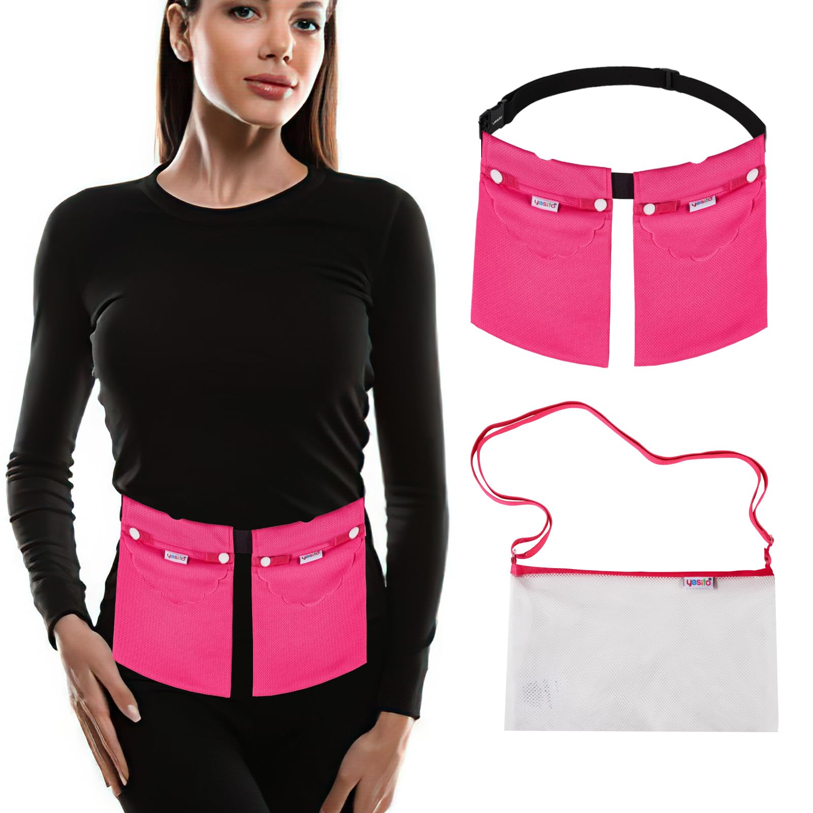 Mastectomy drainage pouch and Shower for Support Adjustable Comfort Rose Pink