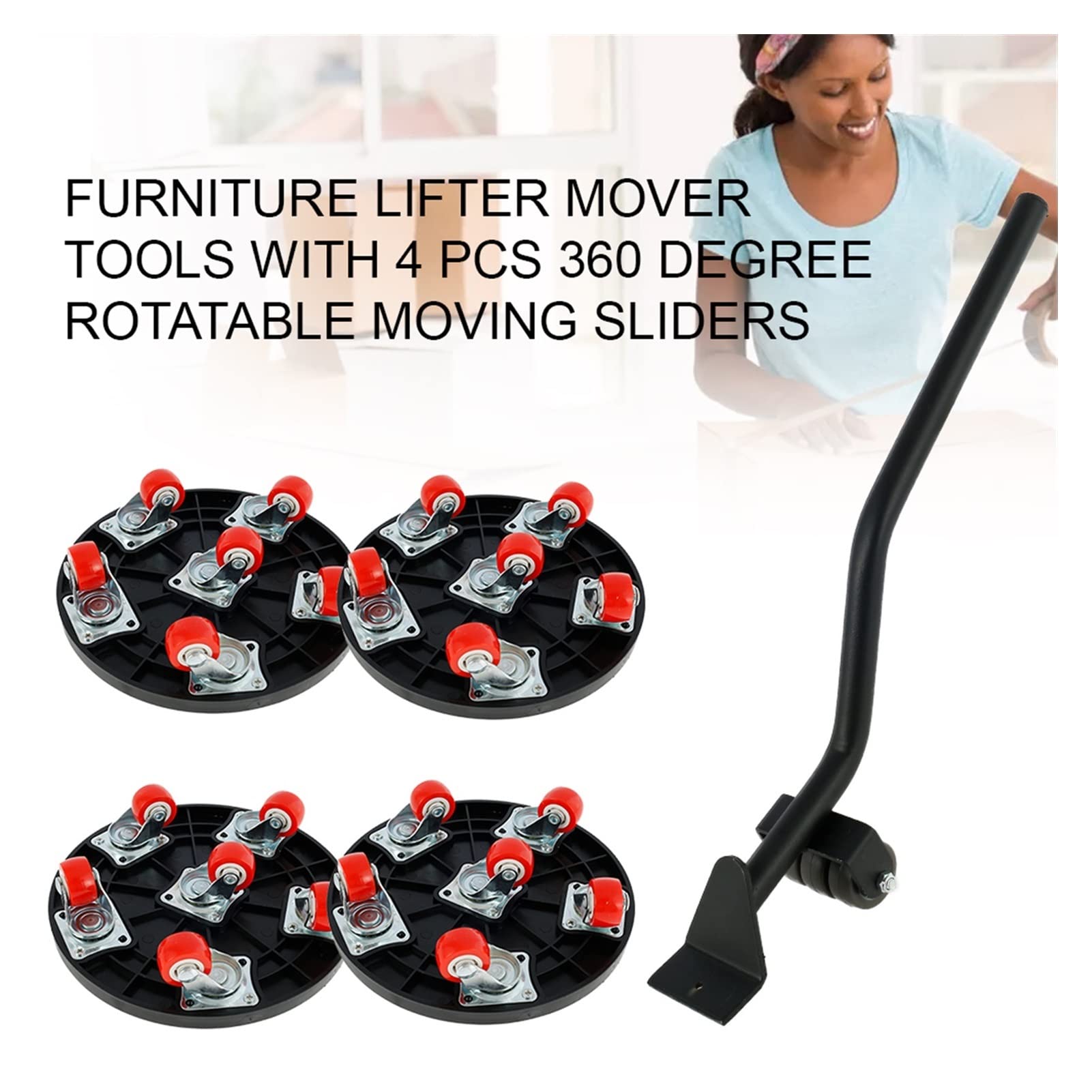 Anhängerstütze, Möbelmöber Safe Möbel Lifter Mover Set Transporthilfe Praktische Anstrengung Schwerlast Umzugsradrolle,Korrosionsbeständig