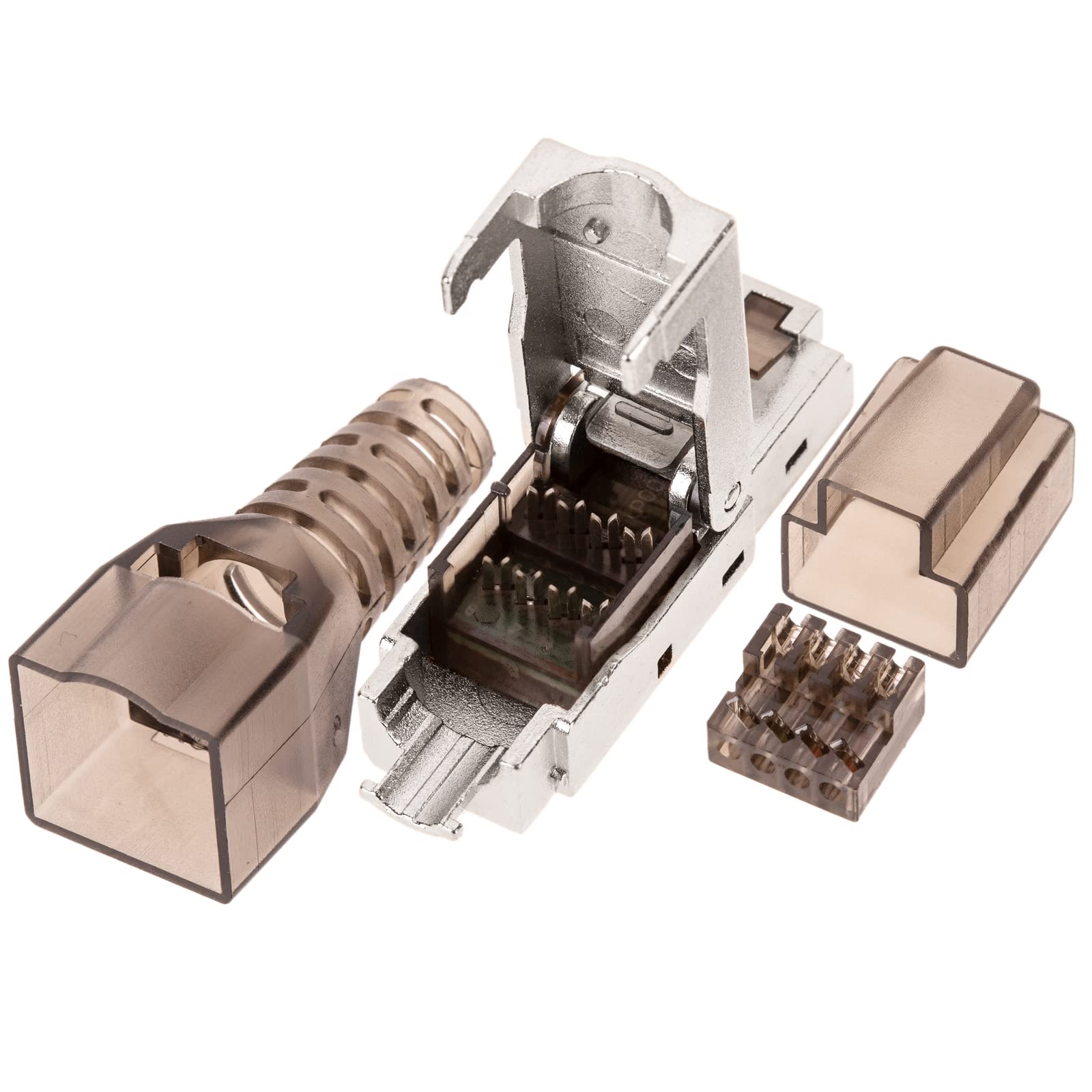 BeMatik - Connettore FTP Cat.6 RJ45 maschio a crimpare automatico confezione da 6 unità