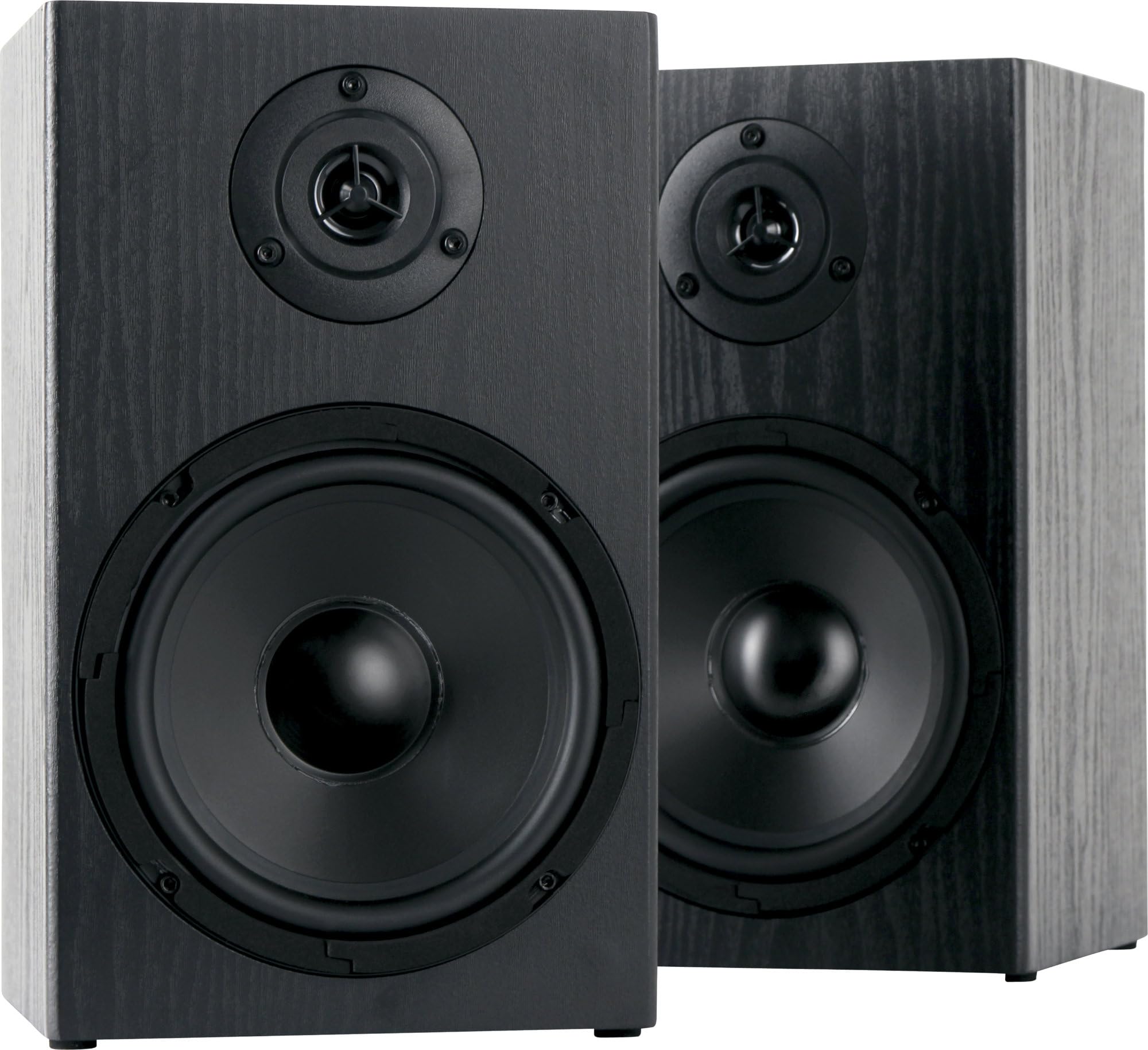 McGrey BSS-265 Paire denceintes Hi-FI 6,5" - Enceintes Hi-FI compactes à 2 Voies avec 80?W RMS / 150?W crête, woofer 6,5" et Tweeter 0,5" pour Un Son stéréo et Un Montage Mural - Noir