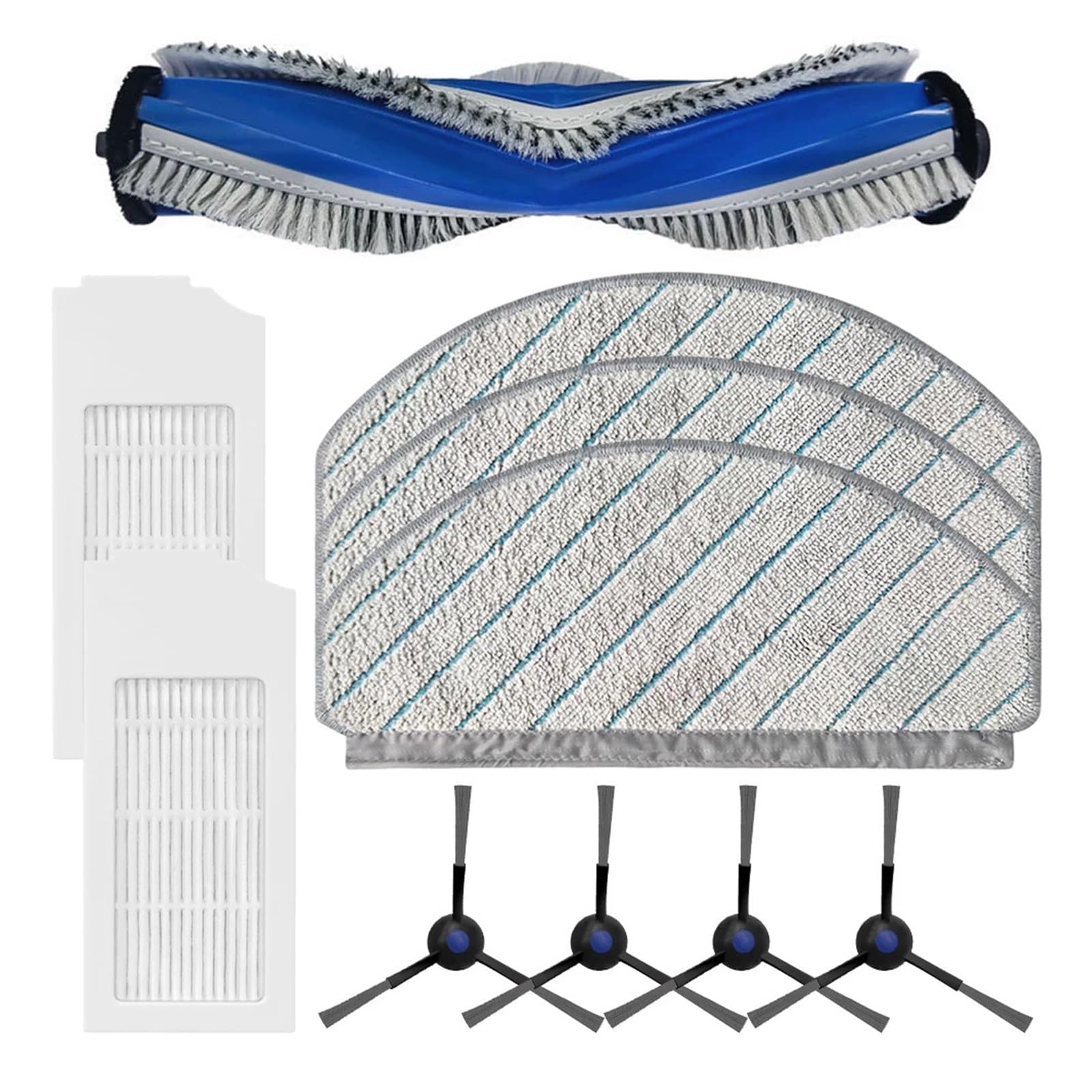 FCOIN Main/Side Brush Filter Mop Cloth Kit ，Compatible for Ecovacs，Compatible for Deebot， N20 / N20 PLUS / N20 For PRO PLUS Vacuum cleaner parts(A)