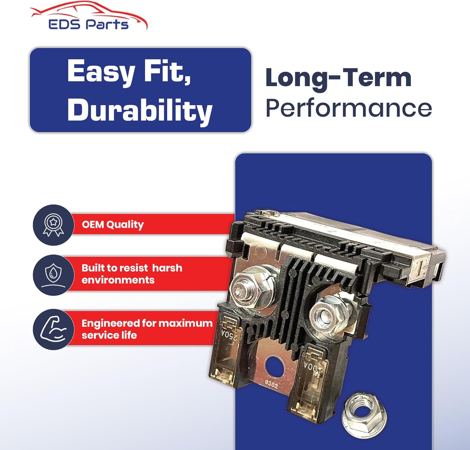 24380-8991A 243808991A Fusible Fuselink Fuse & Positive Terminal Connector Compatible Replacement for Nissan | Infiniti Frontier Titan FX35 FX50 M37 M56 Q60 Q70 QX70 NV3500 etc