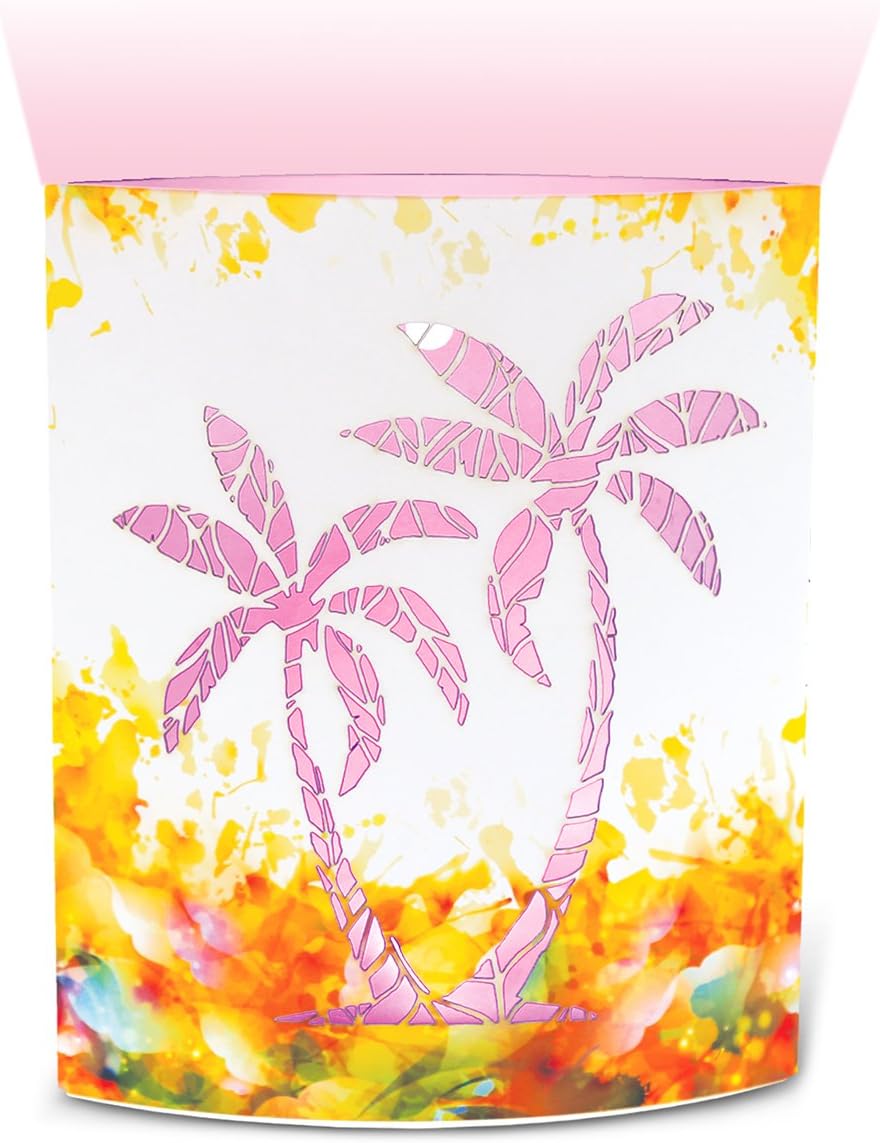 CoTa Global LED Color Changing Night Light Lamp, Decorative Lantern On/Off Switch Battery Soothing for Kids Bedroom Desk Ornament Nursery Wall Hang Tabletop, Indoor Outdoor Portable 5 Inch - Palm Tree
