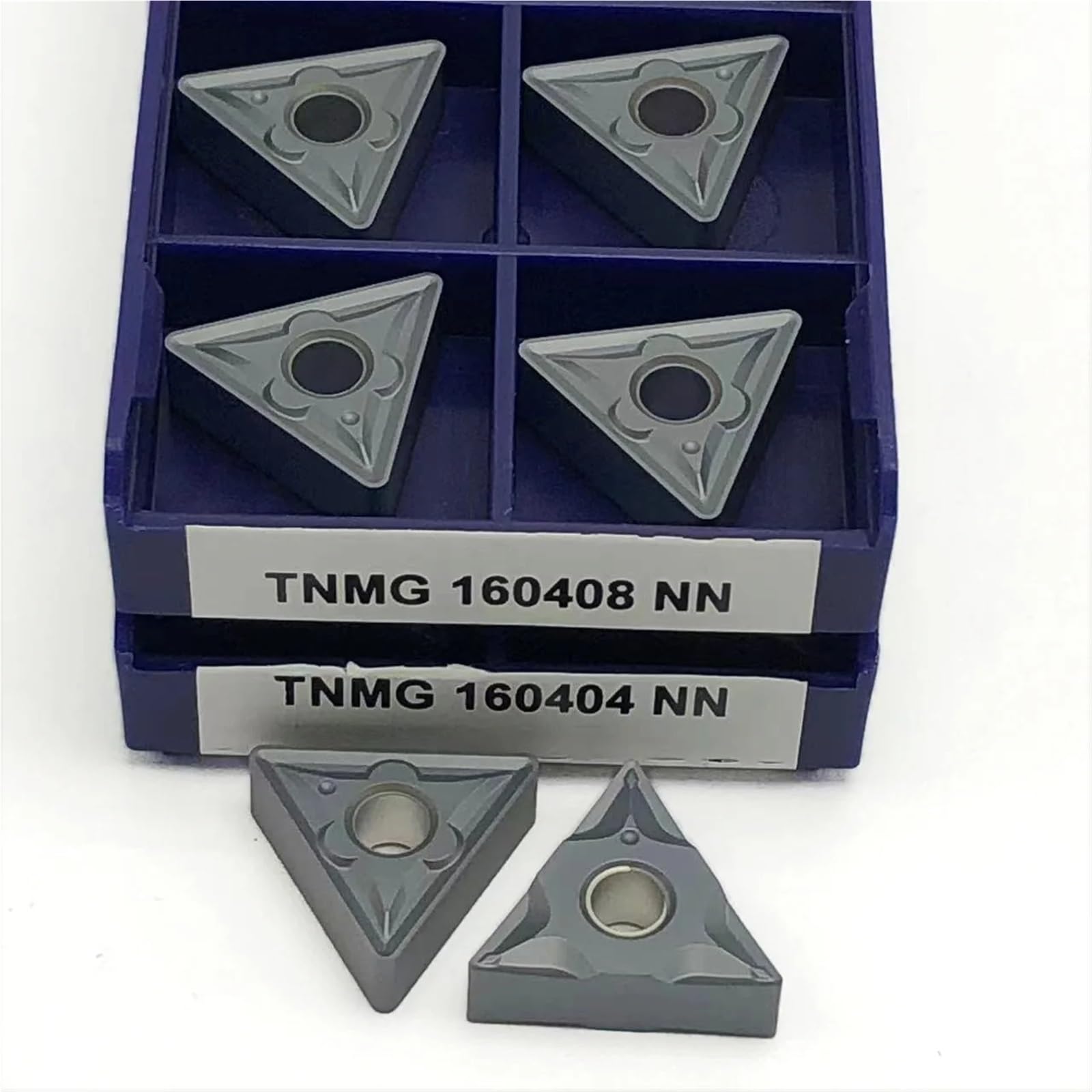 10 Uds TNMG160404 TNMG160408 Nn fresadora de torneado metal duro Fabricación piezas acero inoxidable TNMG 160404/160408 herramienta CNC Herramienta de Torno(TNMG 160404 NN LT10)