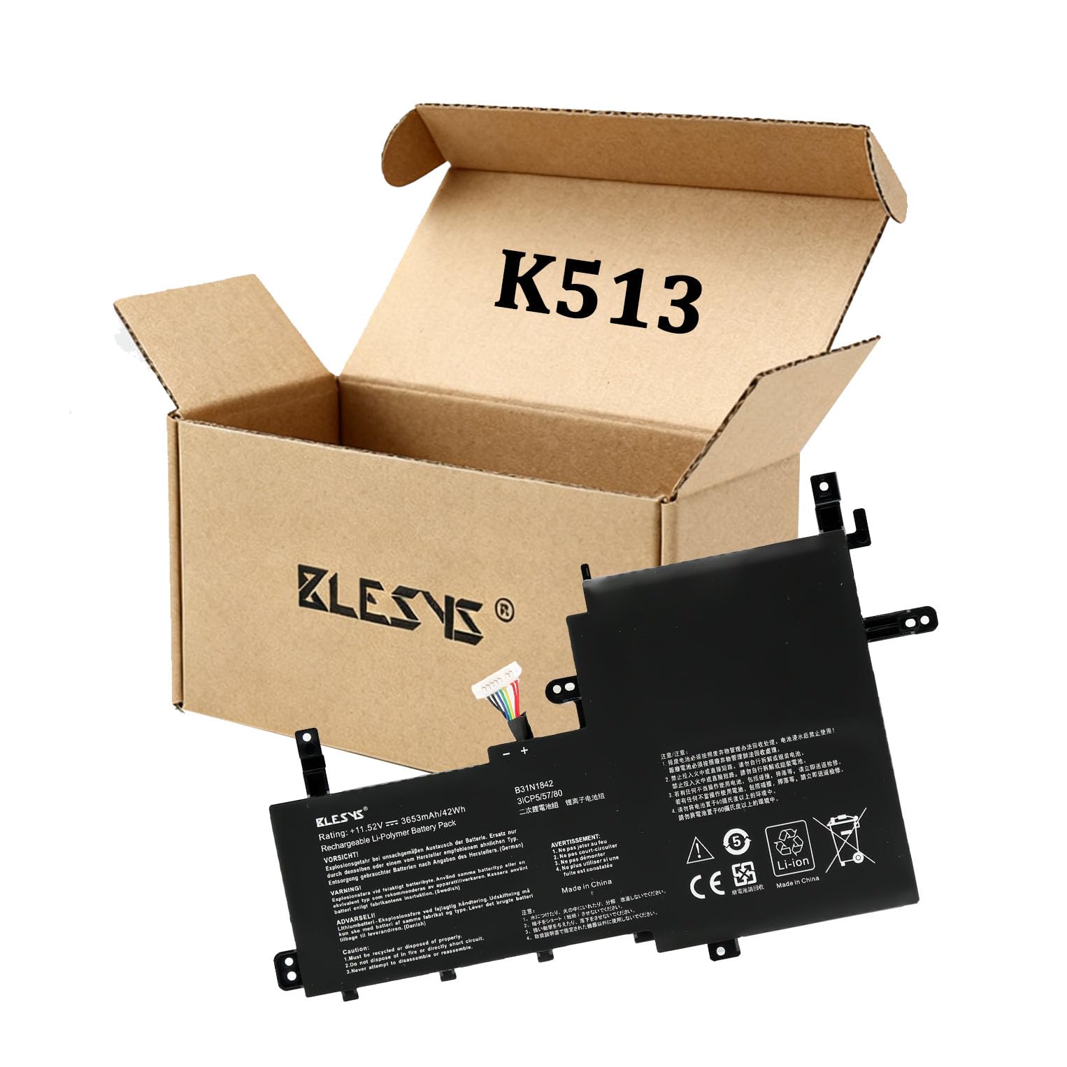 BLESYS Batteria per Asus Vivobook K513E K513EA X513E X513EA X513EP X513EQ