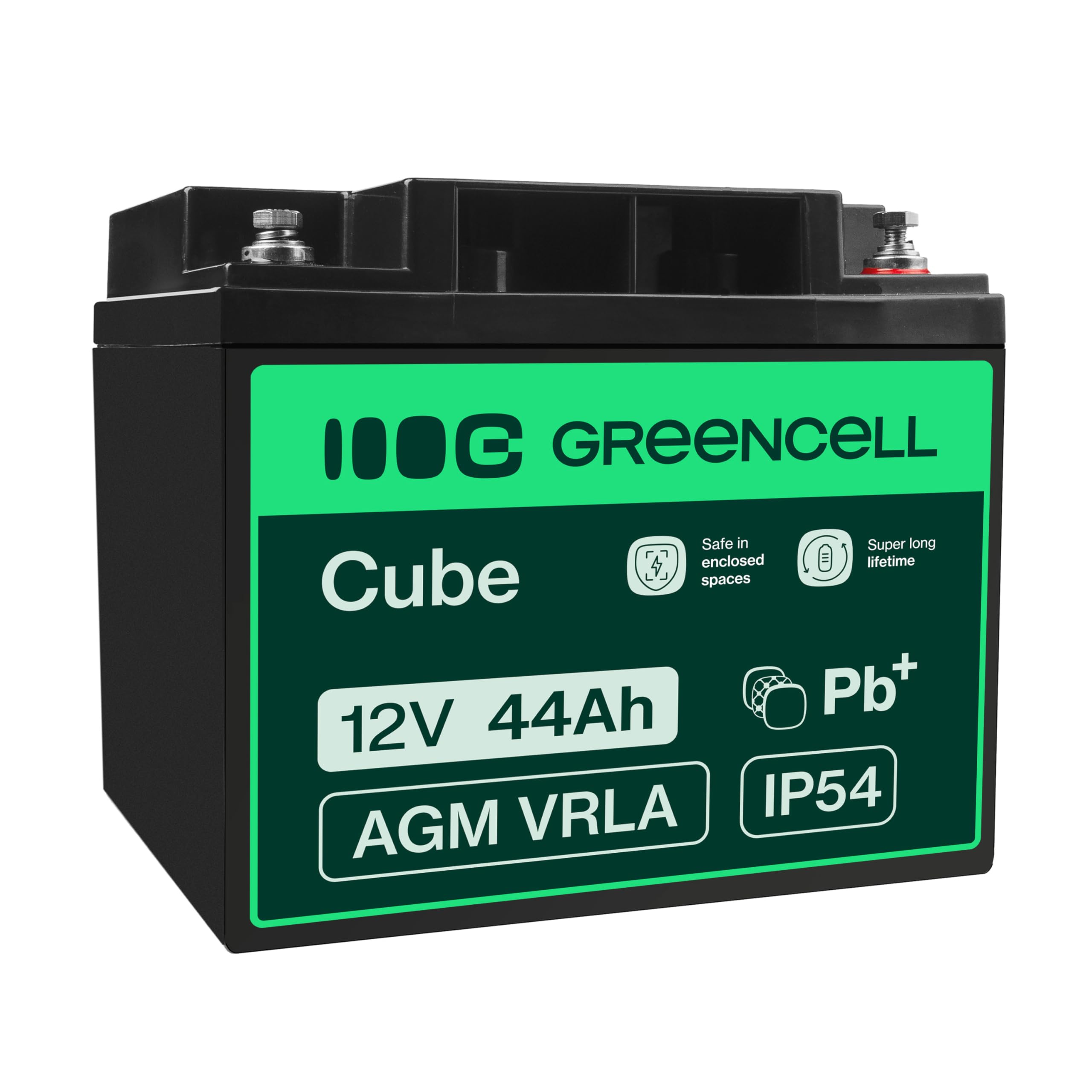 Green Cell Batteria AGM 12V 40Ah al piombo accumulatore sigillata VRLA Senza manutezione ricaricabile Batterie di ricambio ermetica | Barca | Sedia a rotelle | Sistema Solare | Camper | Campeggio