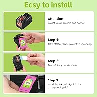 Vista 6 de greencycle Paquete combinado de 63 cartuchos de tinta remanufacturados XL de repuesto para HP 63XL compatible con Envy 4520 4512 4516 Officejet 4650