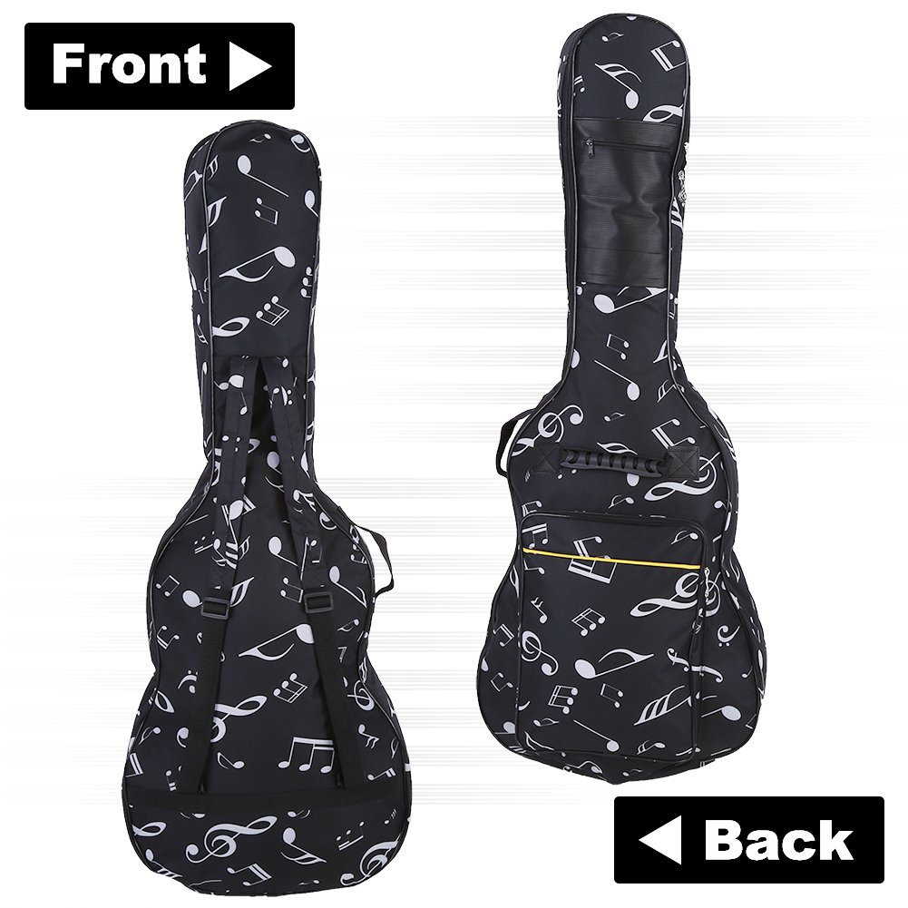 Oxford Sac à Dos Rembourré Pour Guitare Acoustique De 104,1 Cm Résistant à L'eau Housse Souple Noir Sac De Transport Pour Guitare électrique Sac De