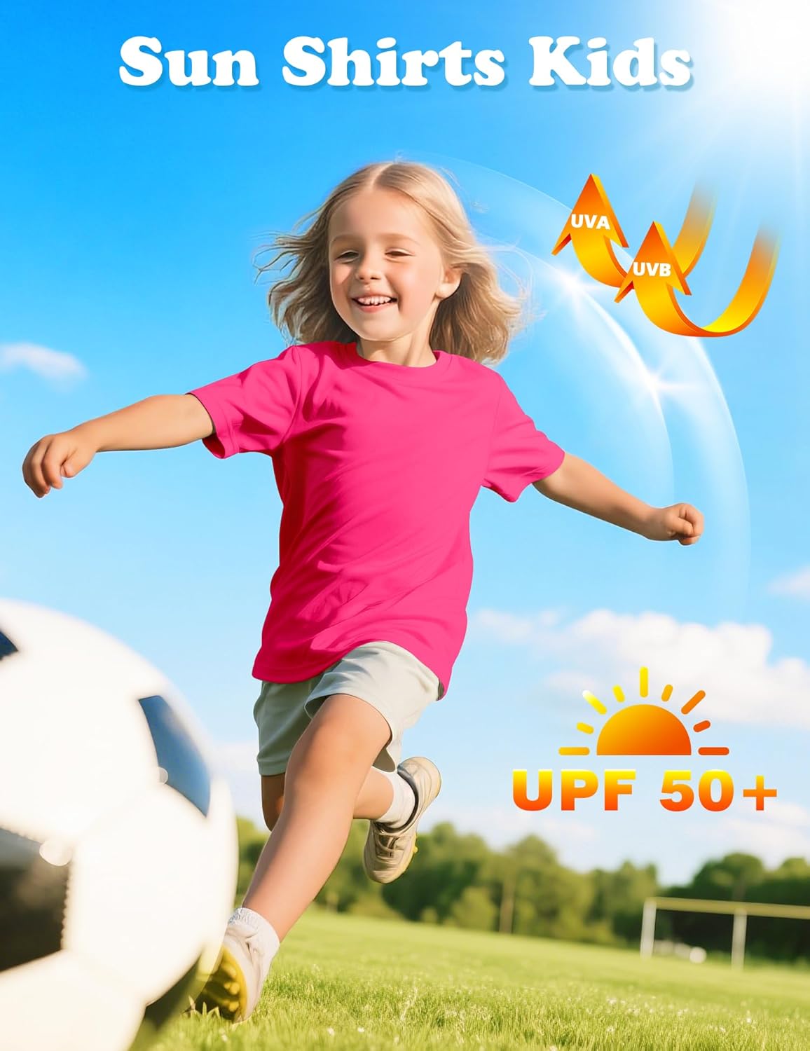 Boys Rash Guard Swim Shirt UPF 50+ Short Sleeve Athletic Shirts Quick Dry Fit Sun Shirt Neon Tees for Kids Girls Youth 2-16Y - Image 3