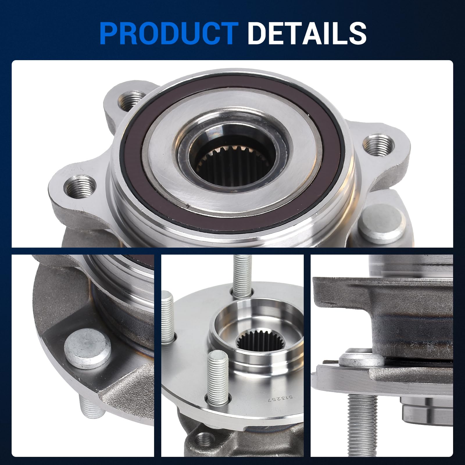 Amazon.com: Autoround 513257 Front Wheel Bearing and Hub Assembly