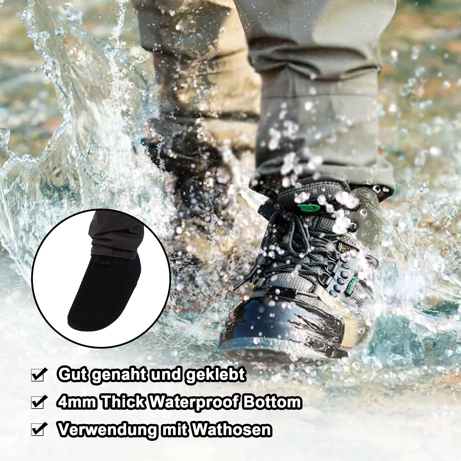 WIN.MAX Fishing Waders, Breathable Stocking Foot Waterproof Wader, Angelbekleidung Fliegenfischen Erschwingliche… (XXL)