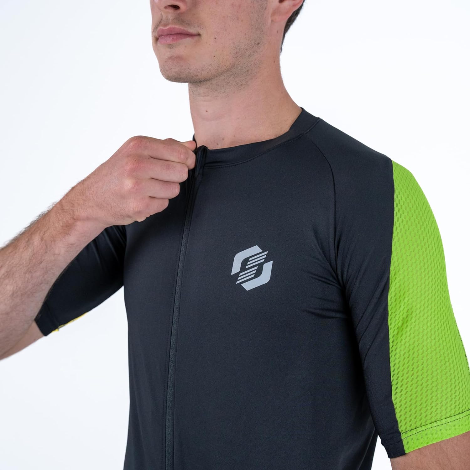 SLS3 Tri Top Men - Short Sleeves Mens Triathlon Shirt - Aero FX Mens Triathlon Top - Triathlon Shirts for Men, Back Pocket