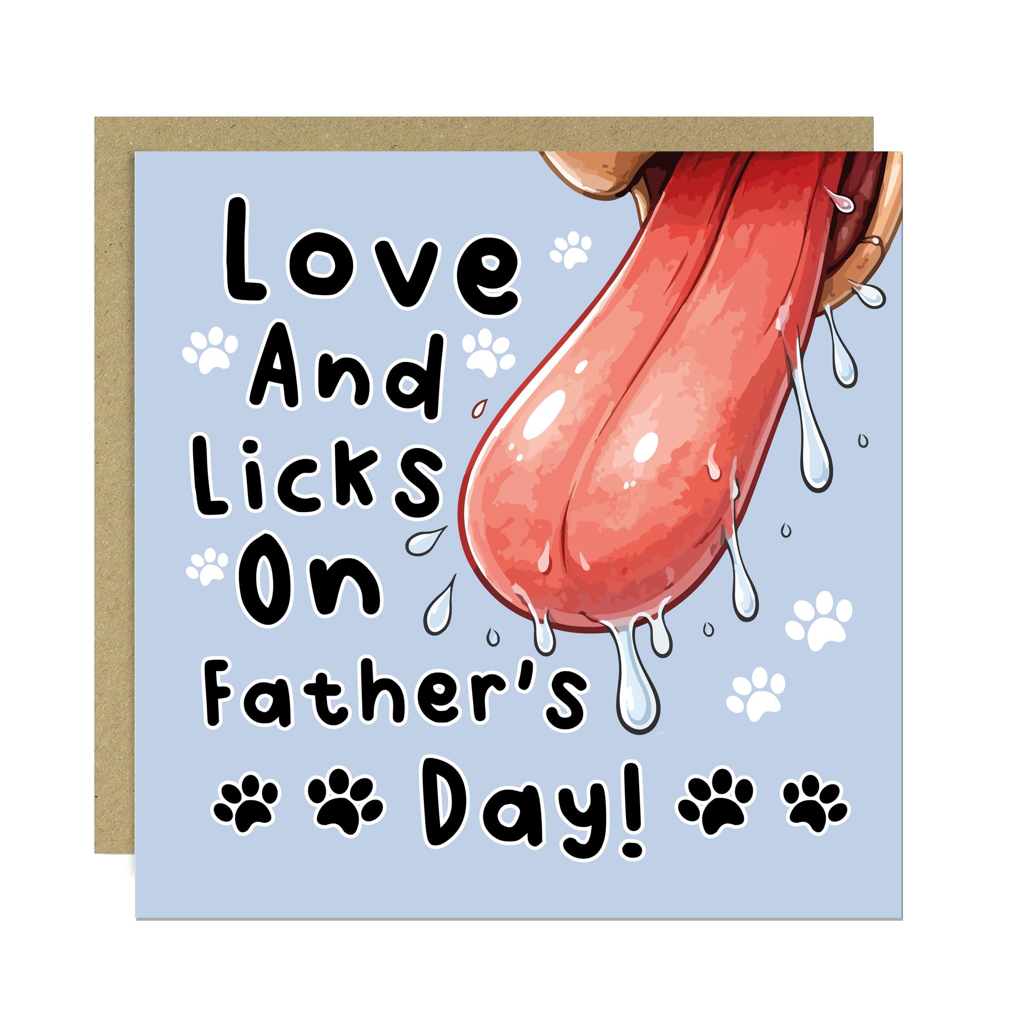 RED OCEAN Funny Fathers Day Card From The Dog Amusing Father's Day Card For Dog Owner Gift For Dogs Dad Hilarious Happy Fathers's Day Cards For Pet Parents