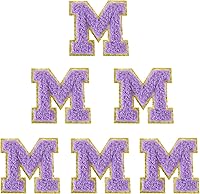 Vista 94 de 6 piezas de parches de letras de chenilla autoadhesivas, parches de letras preppy de 2 pulgadas para bolsos, ropa y sombreros, grandes pegatinas