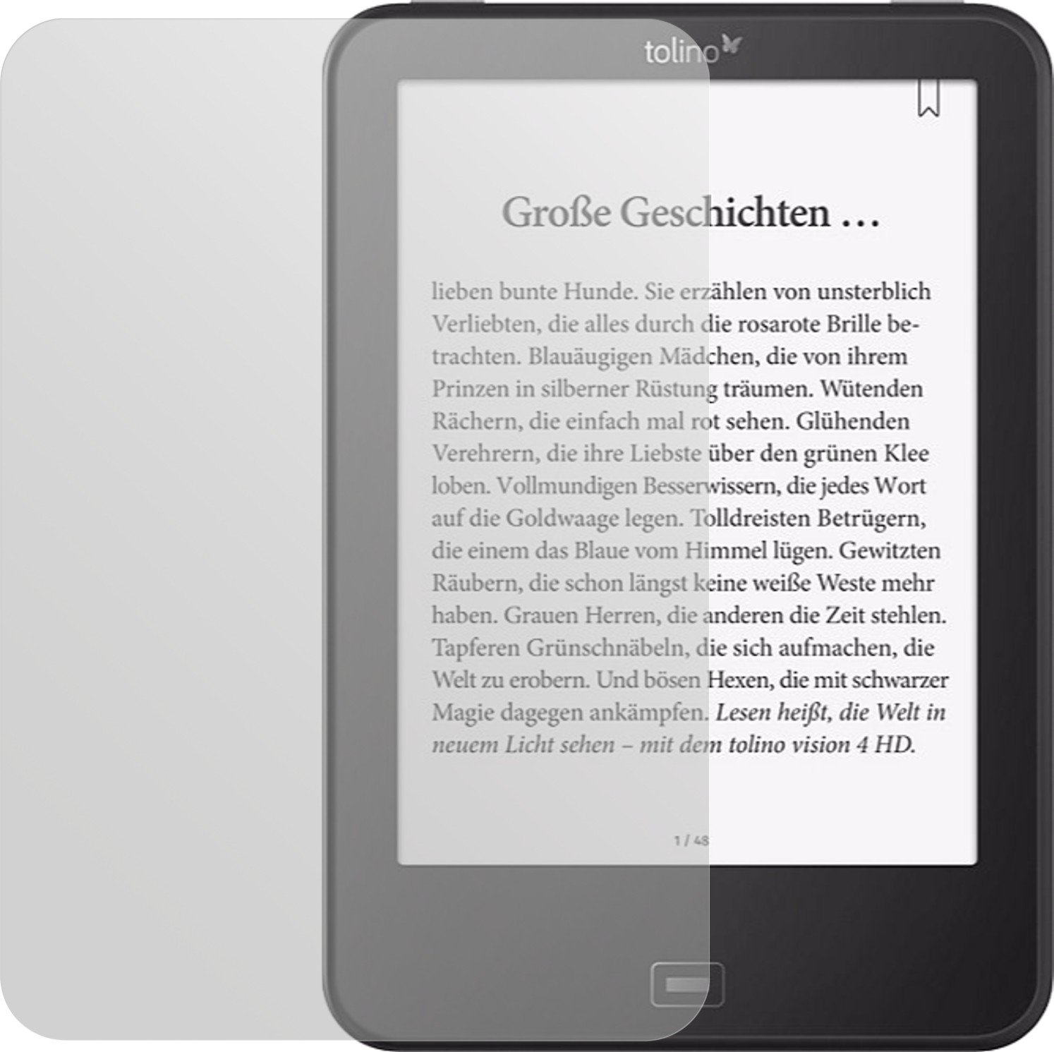 dipos I Protezione Vista Compatibile con Tolino Epos 3 e-Book Reader Pellicola Prottetiva Privacy 2 Modi