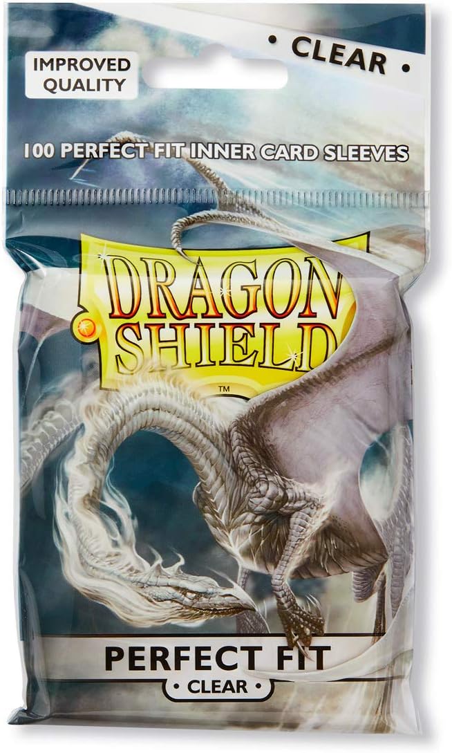 Dragon Shield Perfect Fit Inner Card Sleeves Standard Size (100 CT) – PVC-Free Polypropylene Double-Sleeve Protection Compatible with Pokemon, One Piece & Magic The Gathering – Clear