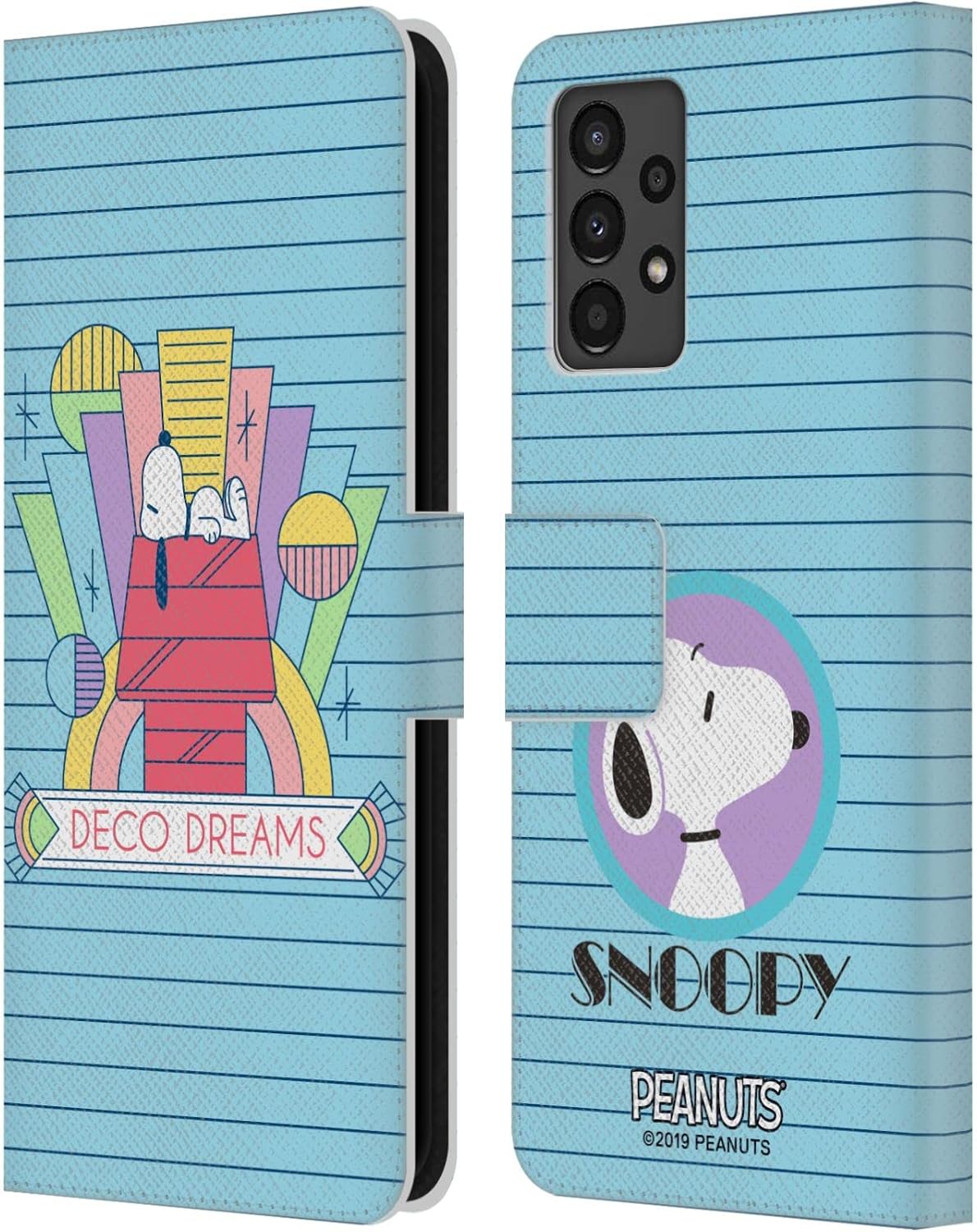 Head Case Designs Officially Licensed Peanuts House Dreams Snoopy Deco Dreams Leather Wallet Case Compatible with Samsung Galaxy A13 (2022)