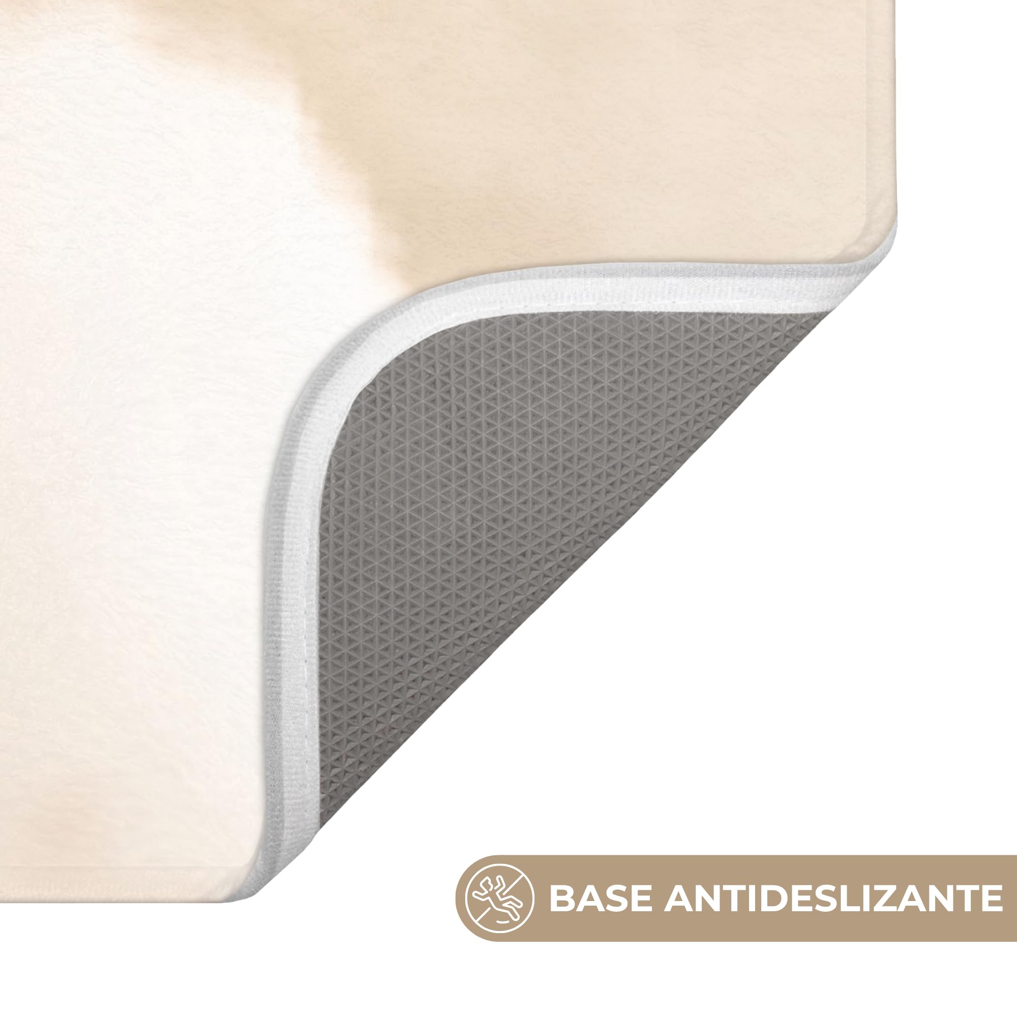 Bath Mat Rectangular 60x90 cm Alfombra Baño Alfombrilla Alfombras Ducha Lavable Antideslizante Tapete Banheiro Decoración Paisaje - Bosque - Agua - Niebla - Beige