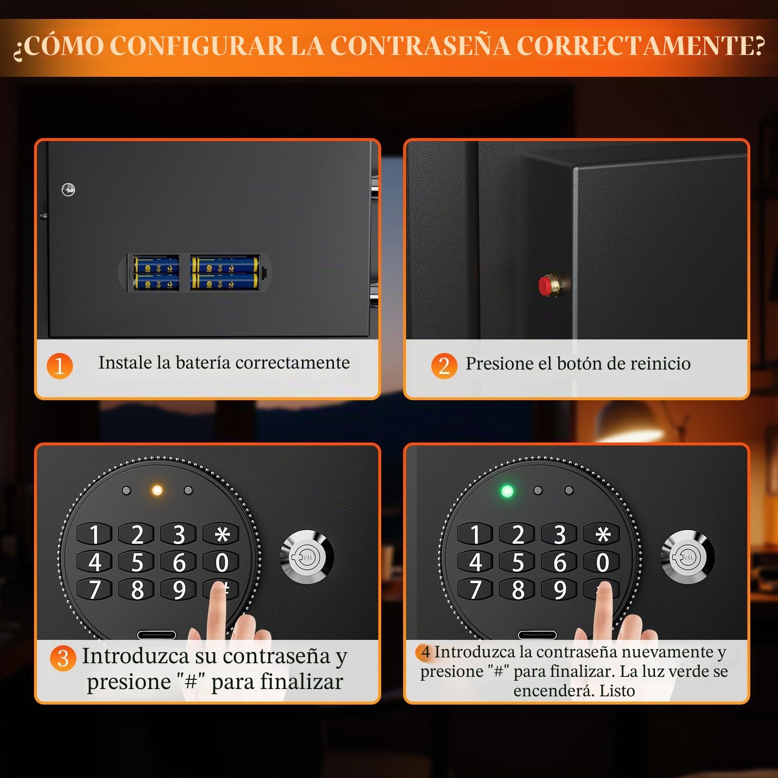 WASJOYE Mini Caja Fuerte - Caja de Seguridad para Niños con Teclado Digital y Cerradura de Llave de Seguridad - Pequeña Caja Fuerte para el Hogar, Negocios, Oficinas, Dinero, Joyas, Pasaportes, 6.6L