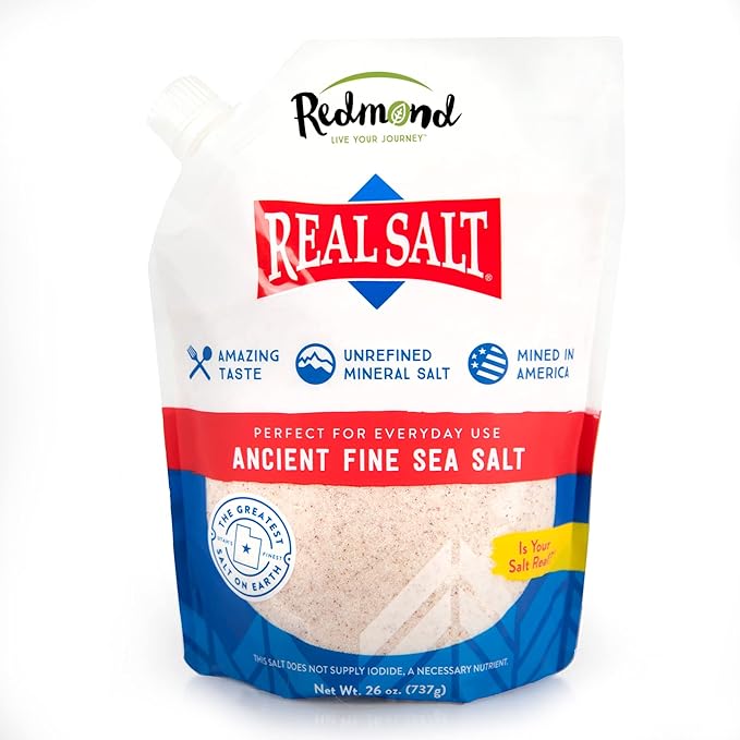 REDMOND Real Sea Salt Natural Unrefined Organic Gluten Free Fine, 26