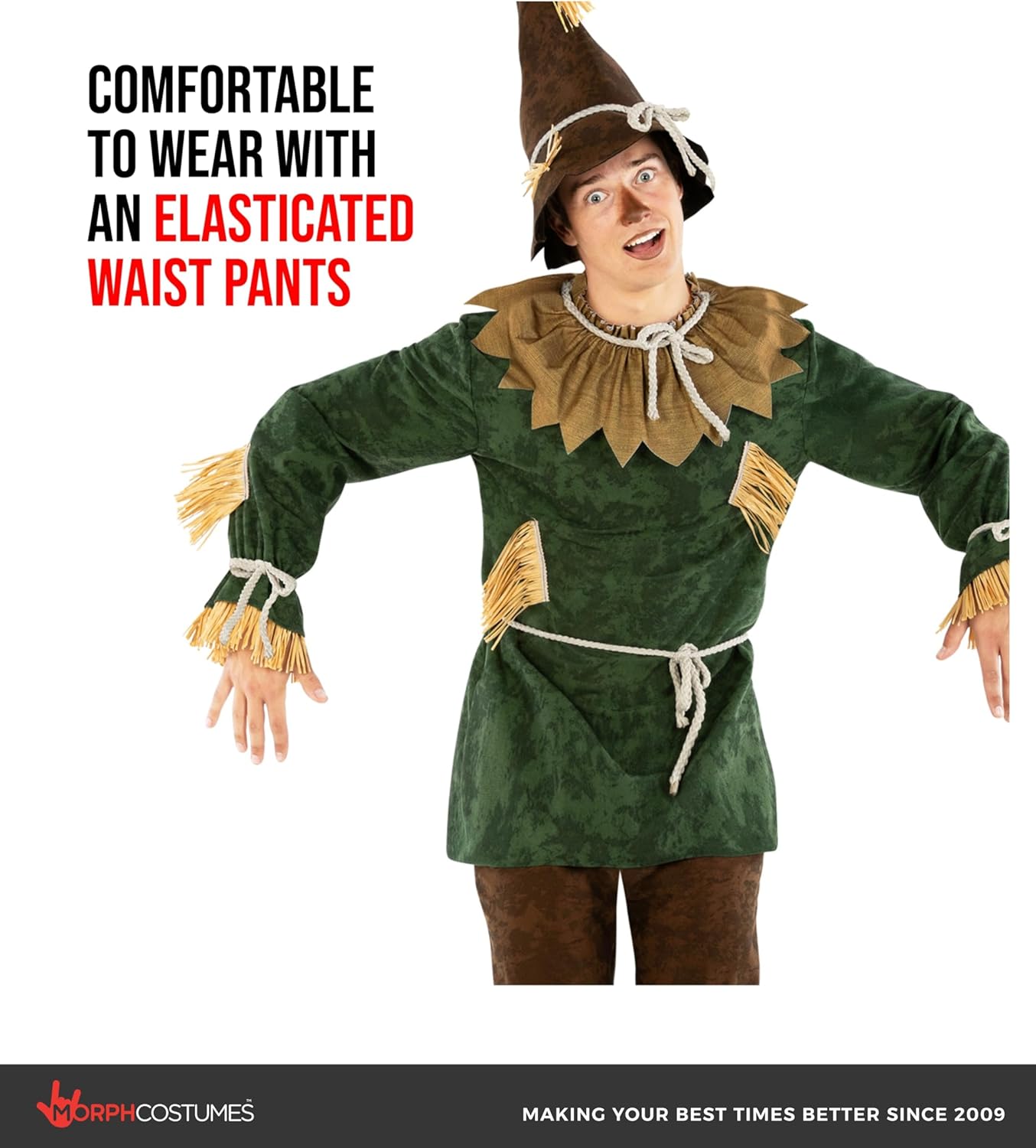 Morph Friendly Scarecrow Costume Men, Halloween Costumes For Mens Scarecrow Costume Adult Halloween Costumes