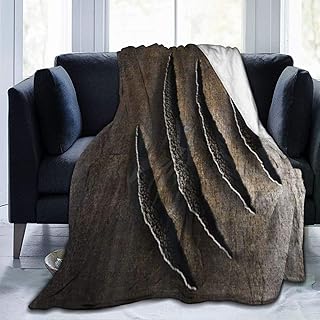 COFEIYISI Franela Manta para Cama Sofá Silla,Horror House Wild Claws Sctrach Daño en Hierro Oxidado Sharp Beast Danger Theme Print,Cálida,Cómoda Y Duradera 127x150cm