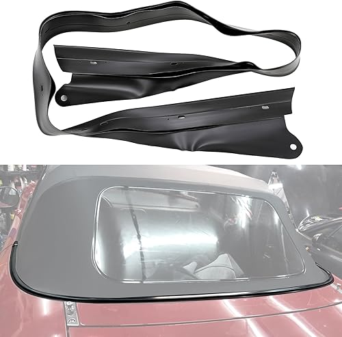 Miniatura 2 de KUAFU Repuesto de riel de lluvia compatible con Mazda MX5 Miata 1990-2005 convertible suave superior de repuesto para riel de lluvia, color negro