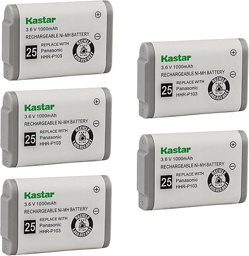 Miniatura 7 de Kastar Paquete de 3 baterías de repuesto HHR-P103 para Dantona BATT-103 BATT103 Empire CPH-490 CPH490 Energizer ER-P507 ERP507 GE 86413 TL26413
