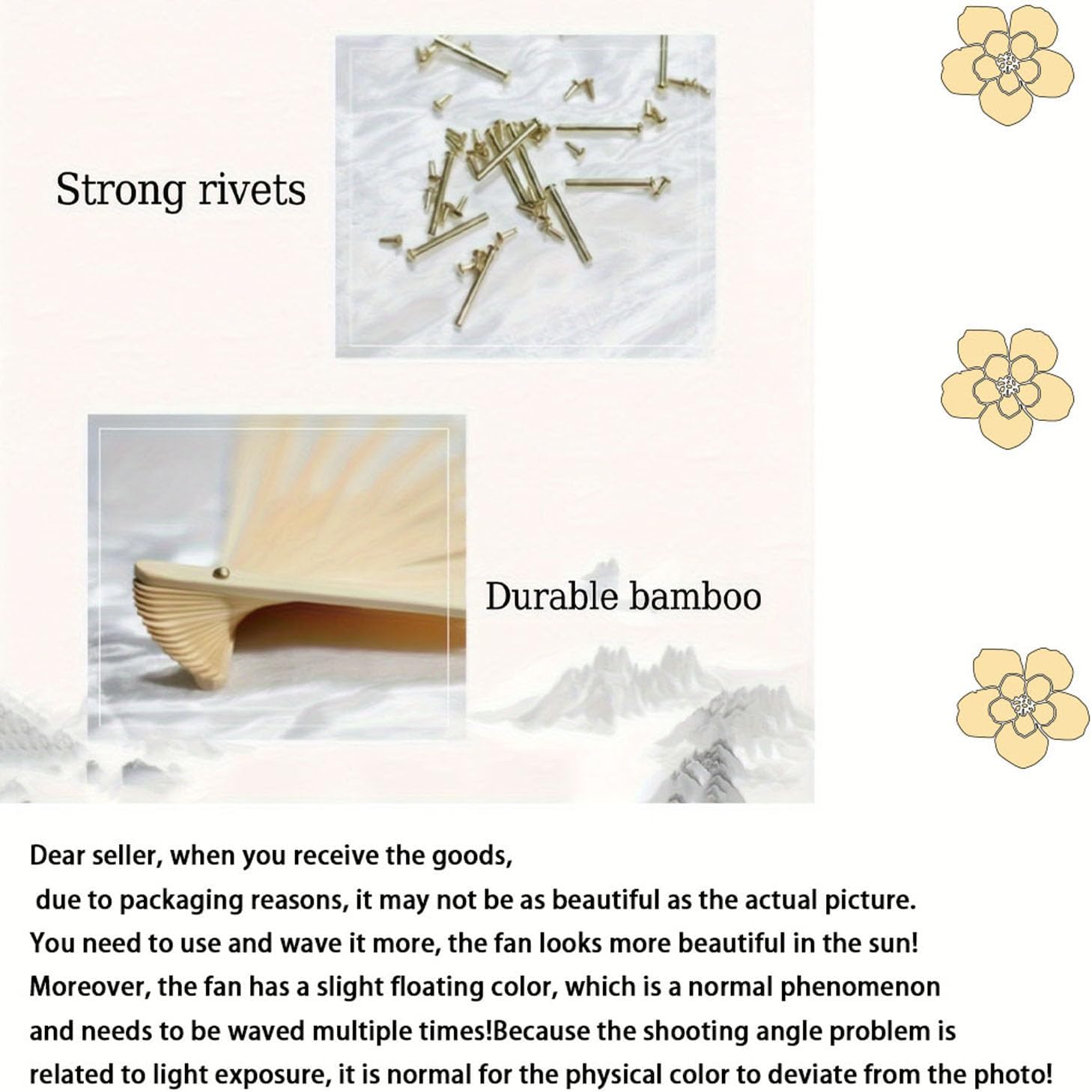 Professional Chinese Dance Fans - Handmade Faux Silk & Bamboo Foldable Fans | Belly Dancing Performance Set with Multiple Colors | Traditional Silk Fan Pair - Image 7