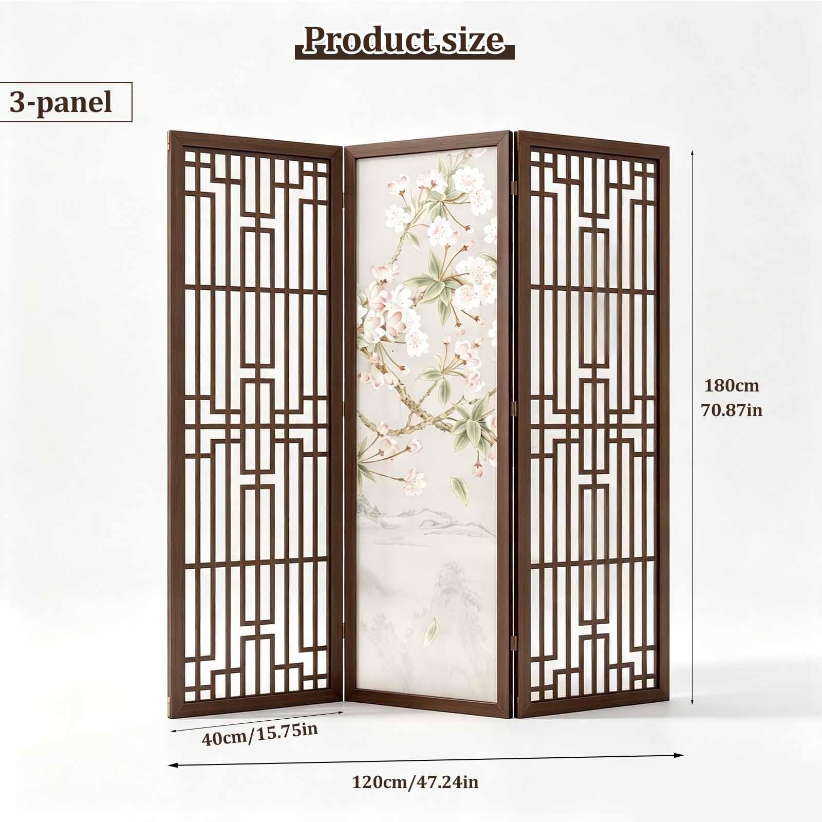 Paravent Pliable, séparateur de pièce en Bois Japonais