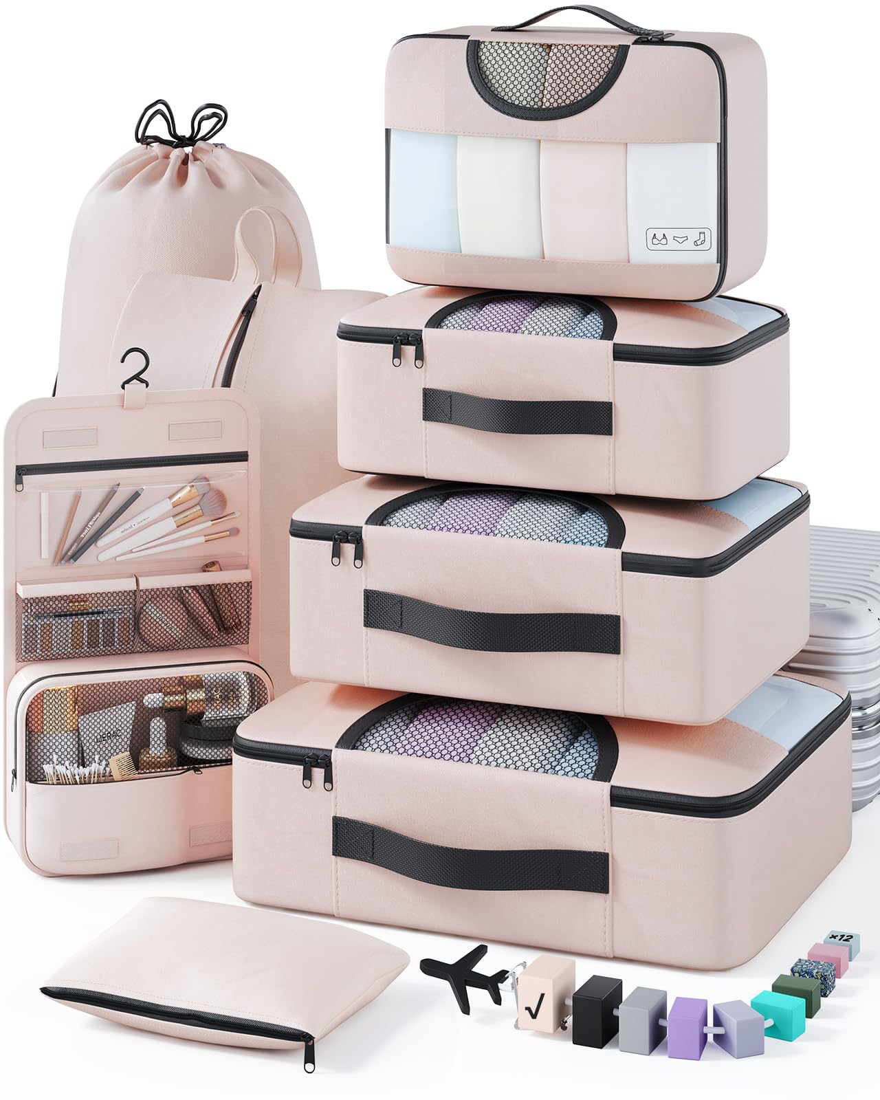Amazon.com: Veken 8 Set Packing Cubes for Travel Essentials