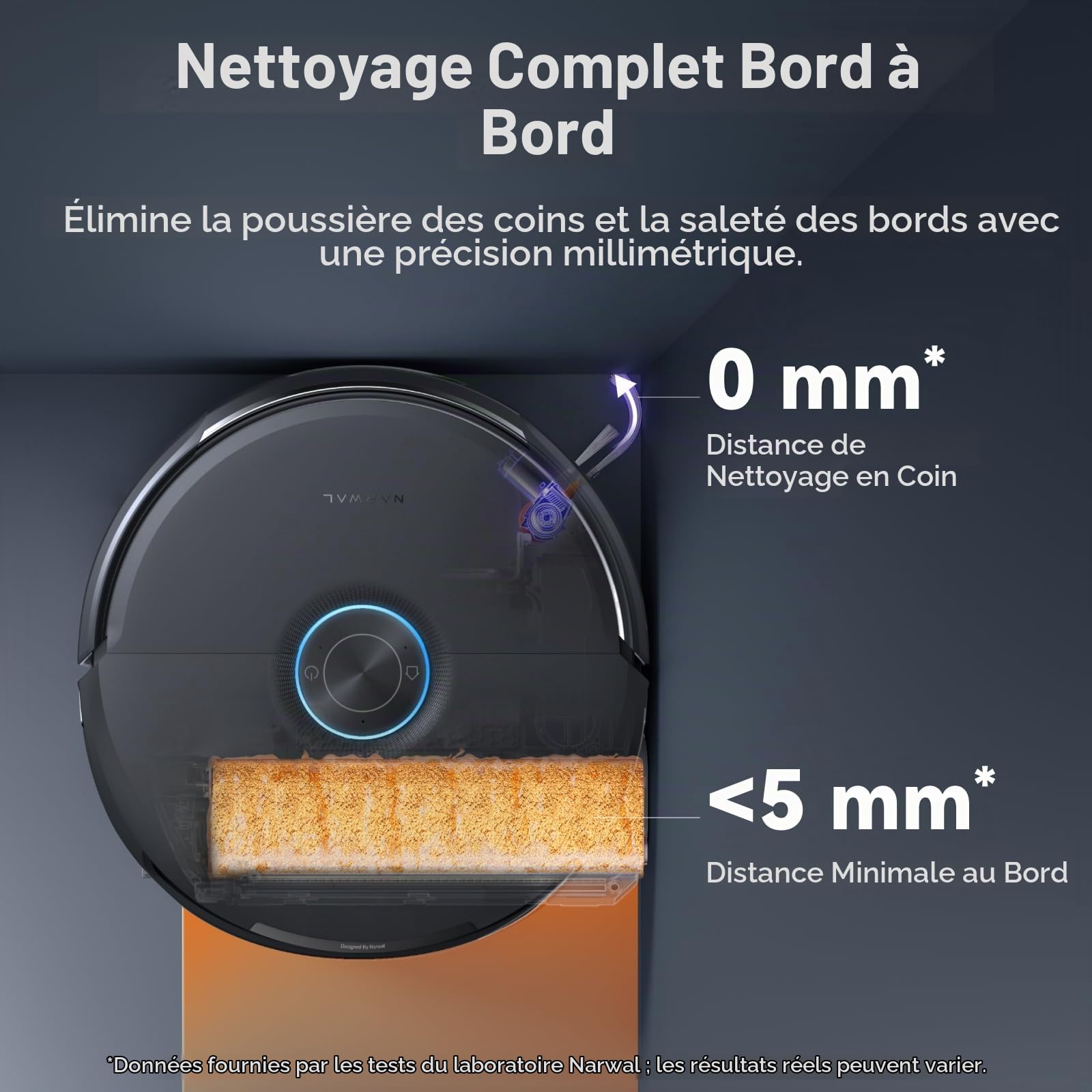 NARWAL Flow 2 Robot Aspirateur Laveur, 31 000Pa, 4.0 FlowWash Lavage et Nettoyage à 60-100℃ + Accessoire d'origine 930 ML Nettoyant