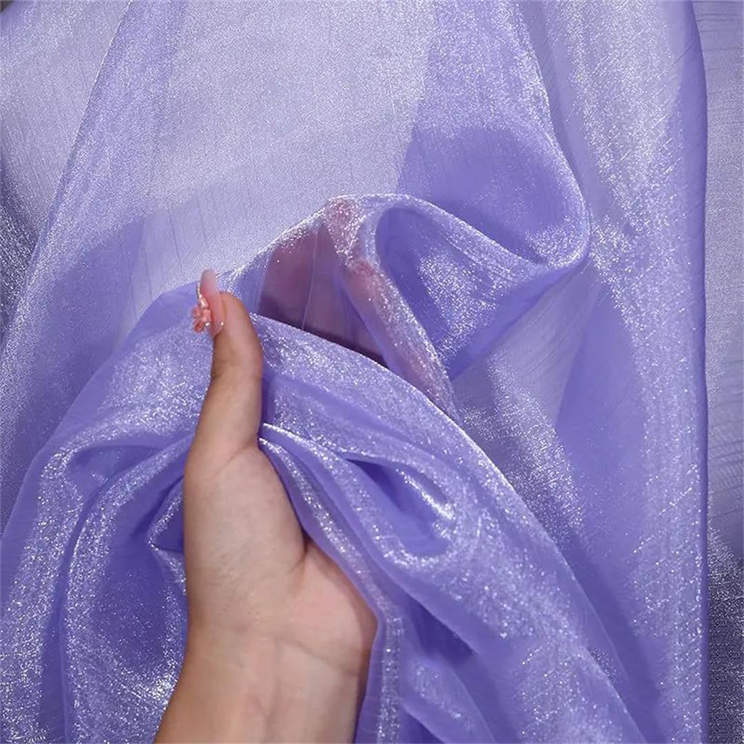 Organza Fabric， Organza Fabric Multicolor 100cm x 150cm for Decoration Clothing Sewing(14 Violet)