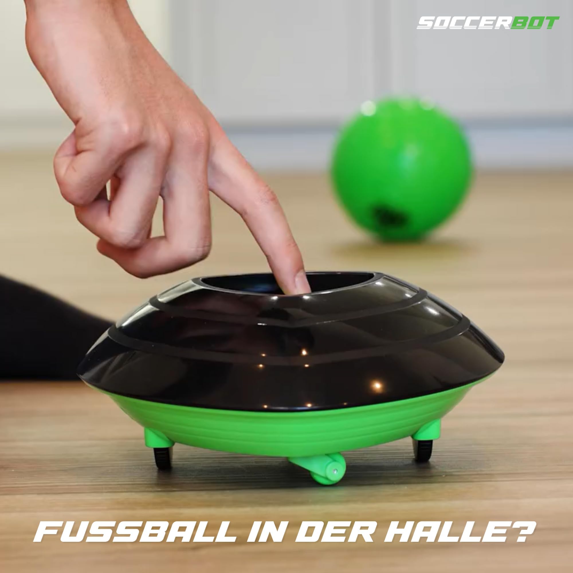 Smart Ball 1001CB Soccer BOT Indoor Football Trainer, Negro, Talla Única
