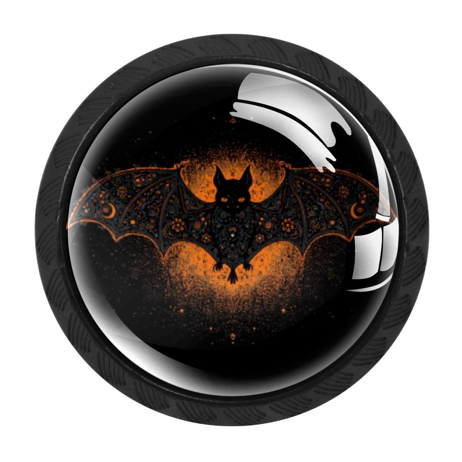 CHENZZZZ 4 Pieces Kitchen Cabinet Knobs Halloween Bat Drawer Knobs Dresser Knobs Drawer Pulls Door Knobs Dresser Drawer Handles Knobs for Dresser Drawers